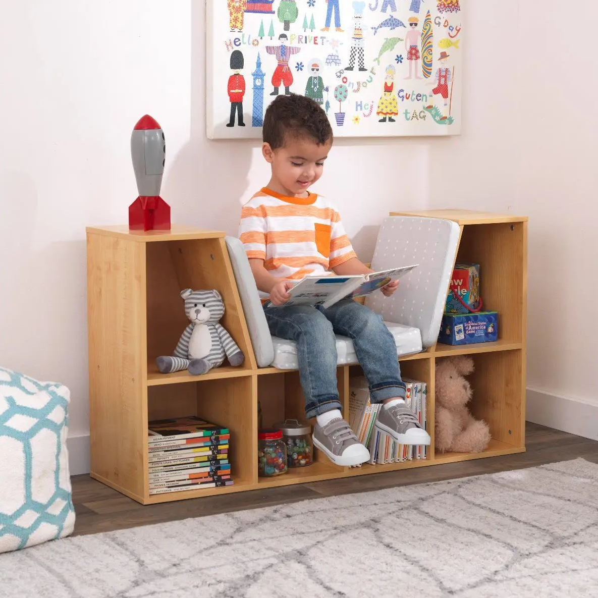 Children's Reading Corner With Integrated Storage By Miza
