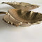 Leaf Shape Tray in Polished Aluminum Set of 2