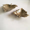 Leaf Shape Tray in Polished Aluminum Set of 2