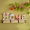 Floral Home Design Wooden Wall Hanging Key Holder With 4 Hooks-1 PC-BY APT