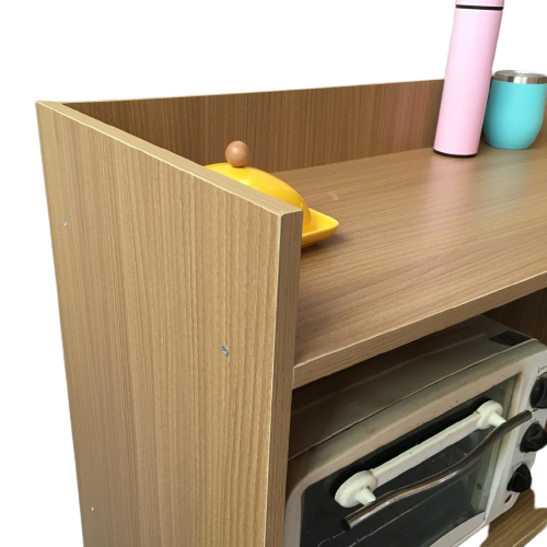 Microwave Storage Cabinet With Panel Door In Natural Wood By Miza