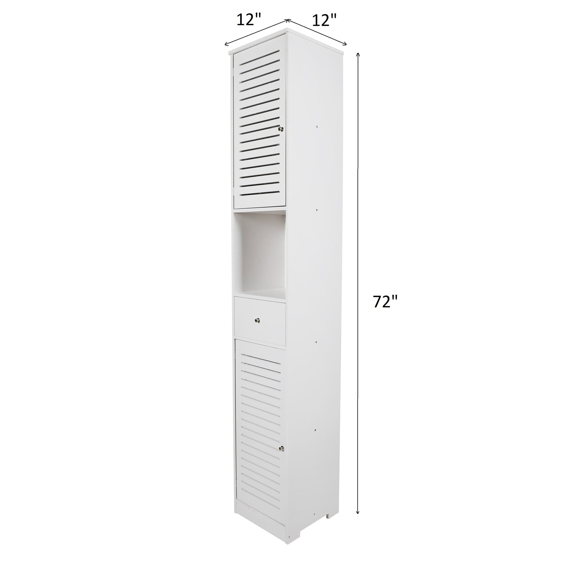 Tall Storage 6 Feet Vanity PVC Bathroom Cabinet For Bathroom & Toilet Essential By Miza