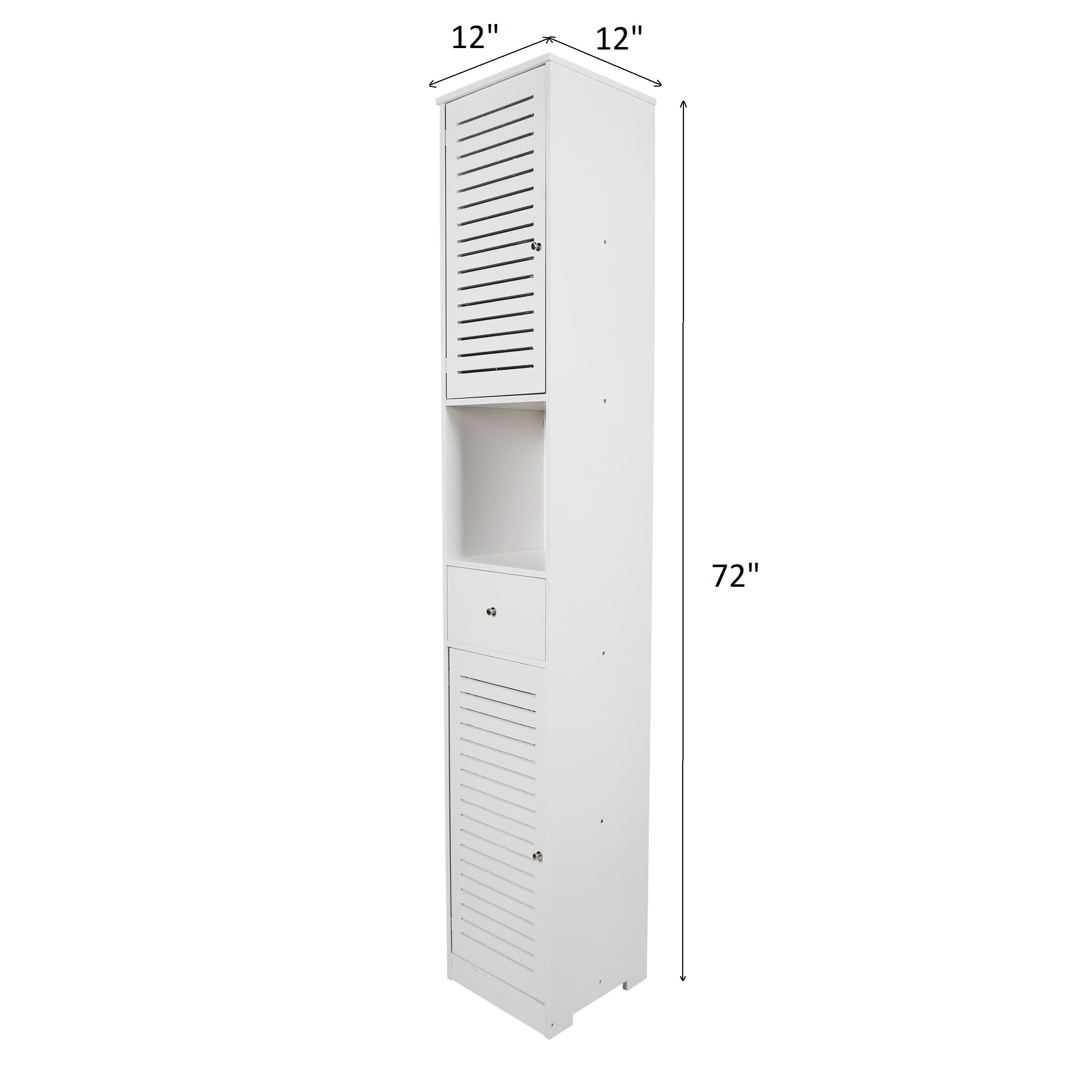 Tall Storage 6 Feet Vanity PVC Bathroom Cabinet For Bathroom & Toilet Essential By Miza