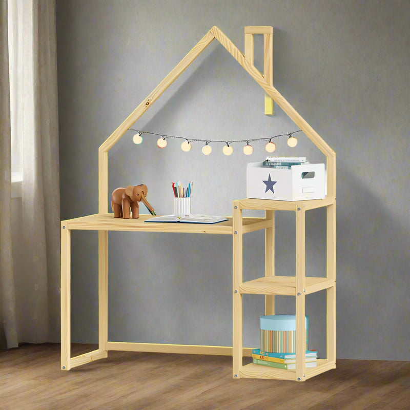 Montessori Children's Desk Wood with 3 Shelves By Miza