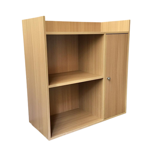 Microwave Storage Cabinet With Panel Door In Natural Wood By Miza