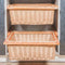 Pull Out Wicker Basket With Wooden Sliders By Inox - 1 Pc