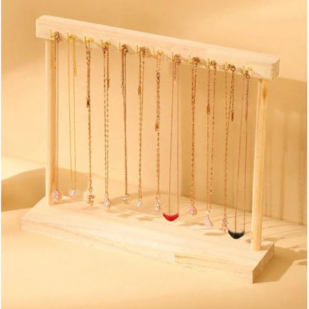 Wooden Necklace Display Rack By Miza