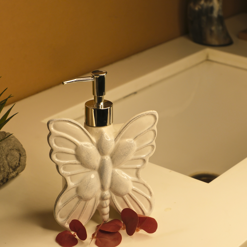 Butterfly Ceramic Soap Dispenser For Bathroom -Random Color-1 PC-BY APT