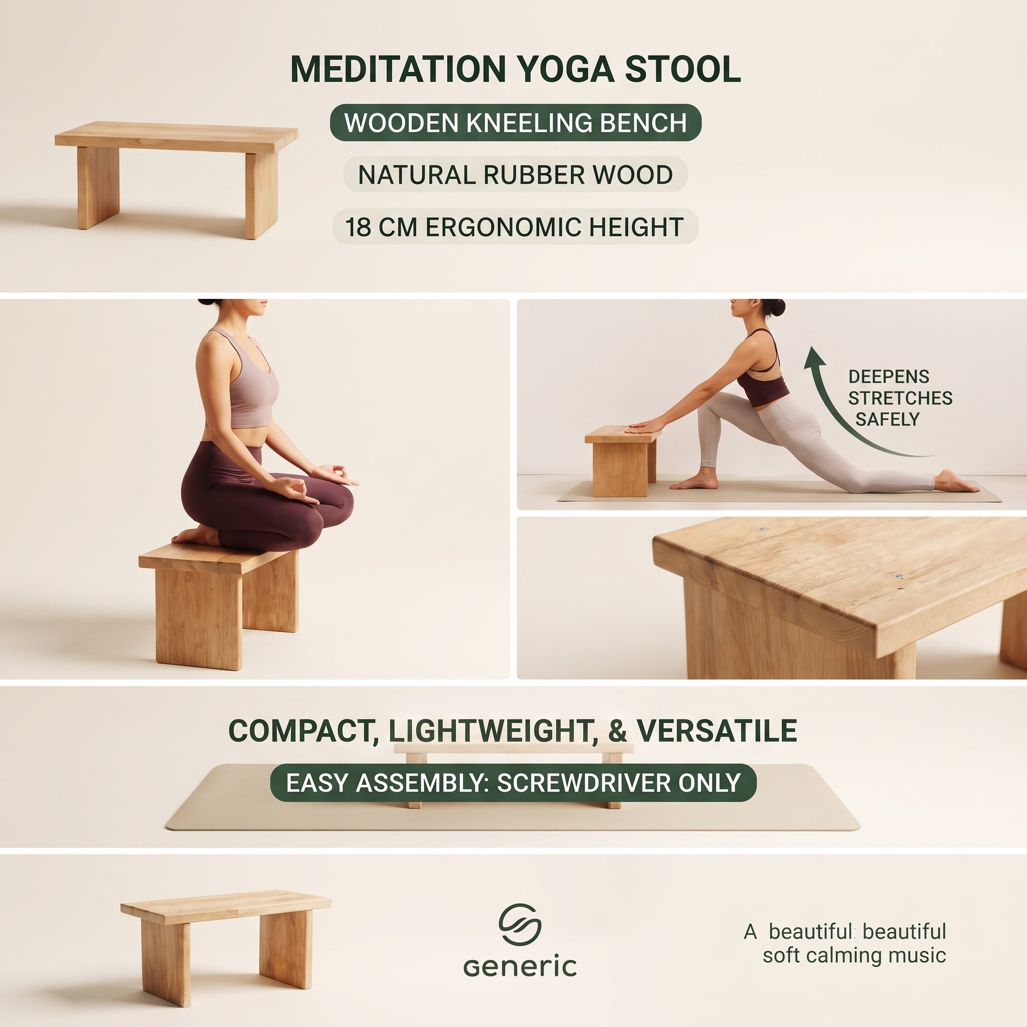Salat Buddy Meditation Yoga Stool/Foot Stool  By Miza