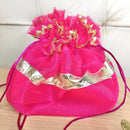Gota Potli/Lap Potli Bags For Gifting 1 PC Random Color By CC