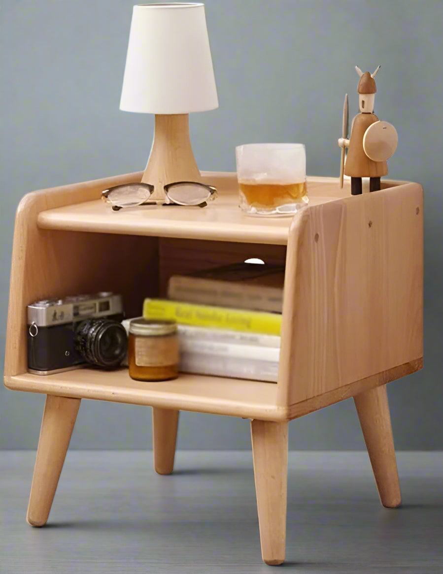 Solid Wood Bedside Cabinet Storage By Miza