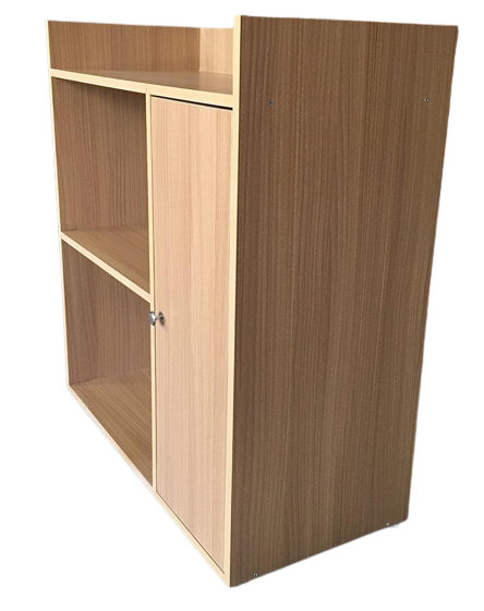 Microwave Storage Cabinet With Panel Door In Natural Wood By Miza