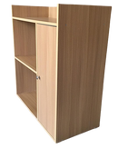 Microwave Storage Cabinet With Panel Door In Natural Wood By Miza