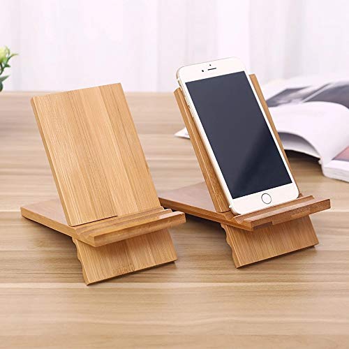 Adjustable Solid Rubber Wood Tabletop Stand for iPad, Mobile, and Cookbook By Miza