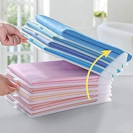 Plastic Anti-Wrinkle Shirt Organiser Pack of 5  For Wardrobes ( Random Colour ) - By SOPT