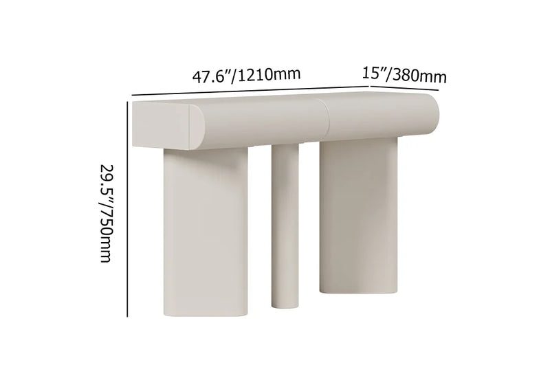 Modern Faux Leather Console Table With Storage Entryway Table