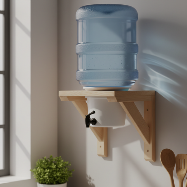 Wall-Mounted Wooden Water Dispenser/ Bisleri 20 Litres Stand By Miza