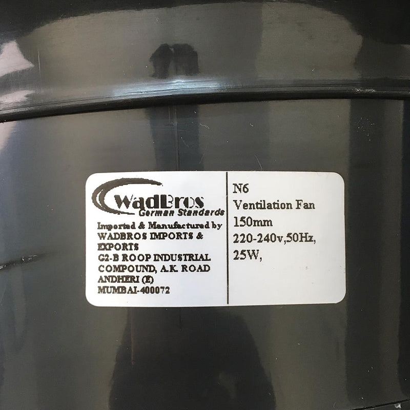 Vent N - Series Ventilation/Exhaust Fan By Wadbros