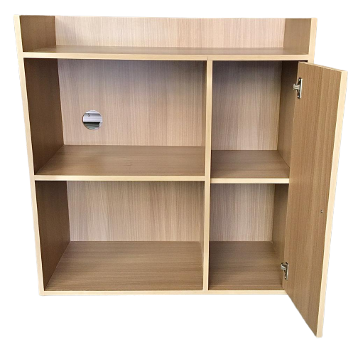 Microwave Storage Cabinet With Panel Door In Natural Wood By Miza