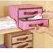 Double Drawer Pattern Storage/Cloth Box ( Random Colour ) By AK - 1 PC