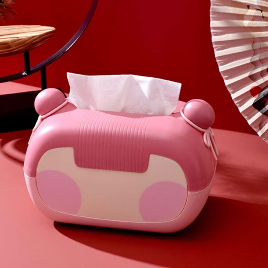 Pretty Cute Tissue Box Cover Desktop Plastic Tissue Box Organizer Random Color By APT