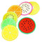 Colorful Silicone Coasters Fruit Slices Theme Set Of 2 By-APT