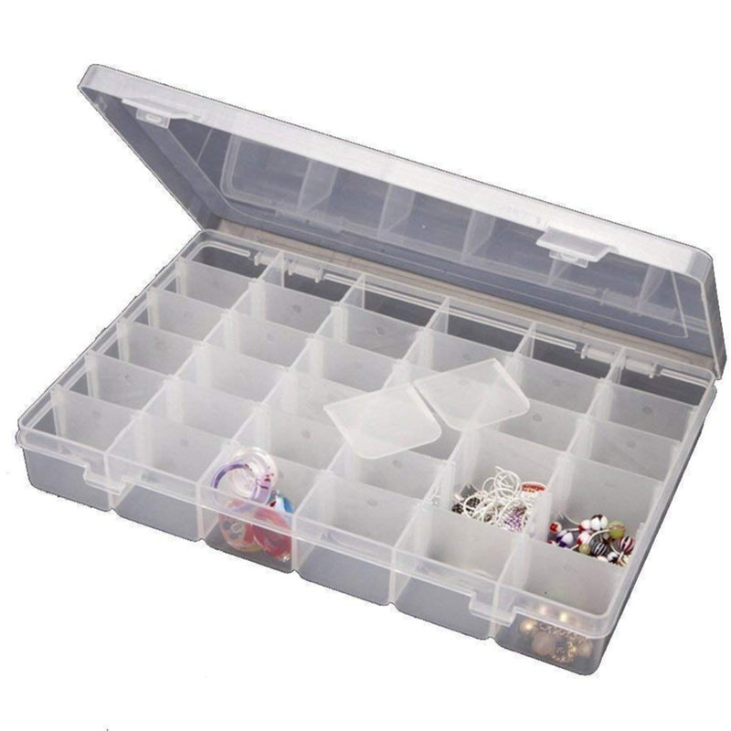 Adjustable 36/24 &15 Grid Jewellary Organizer Box By AK - 1 PC