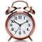 Twin Bell Table Alarm Vintage Clock In Copper & Silver By AK - 1 PC