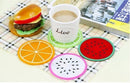 Colorful Silicone Coasters Fruit Slices Theme Set Of 2 By-APT