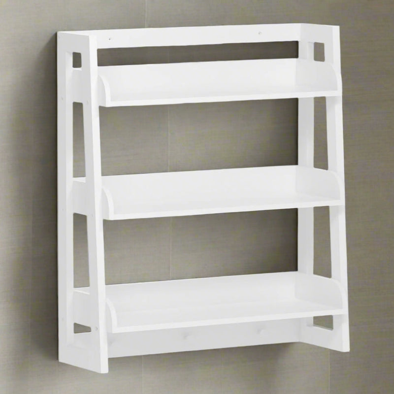 3 Tier Bathroom Shelf Wall Mounted with Towel Hooks By Miza