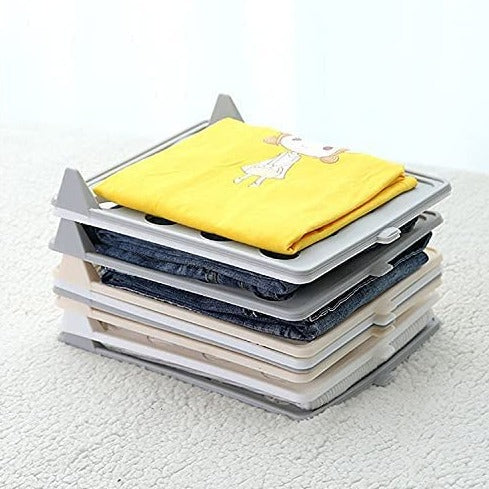 Plastic Anti-Wrinkle Shirt Organisers For Wardrobes ( Random Colour ) Set of 2 PC - By AK