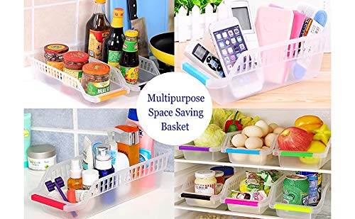 Multipurpose Fridge Basket/Box Storage Rack Tray ( Random Colour ) Set of 4 PC - By AK