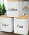Bread Box And 3-Piece With Sugar Tea Coffee Containers Sets For Kitchen Countertop By MA-WH4