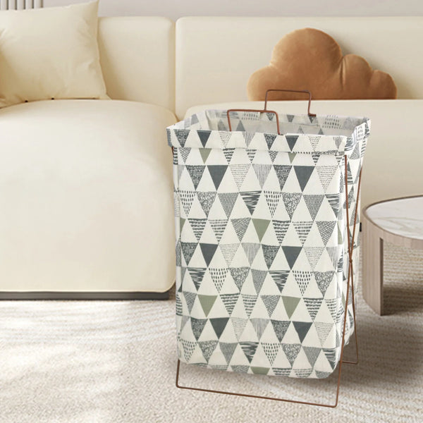 Grid Foldable Laundry Basket Room Organization & Storage-Random Color & Print Pack Of 2 By SOPT