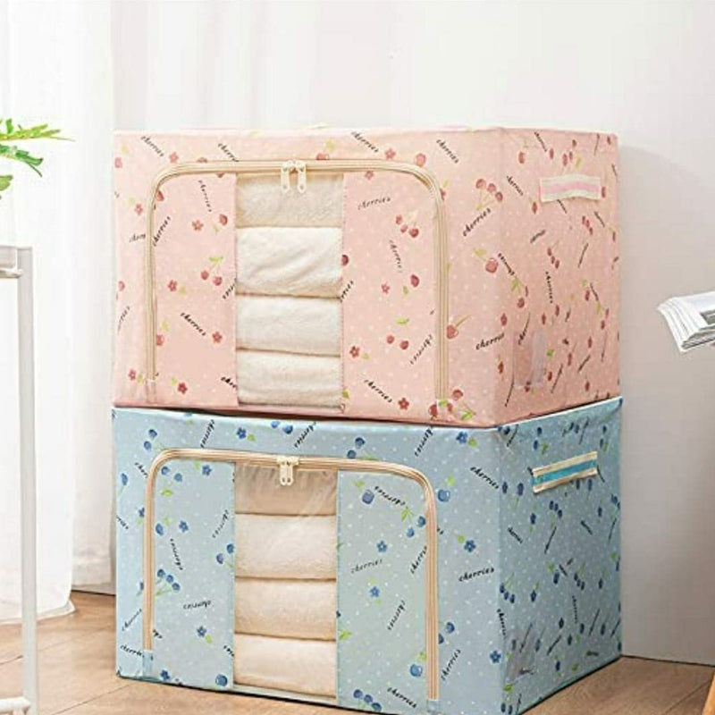 Foldable Living Storage Boxes With Metal Frame in Random Color By SOPT ...