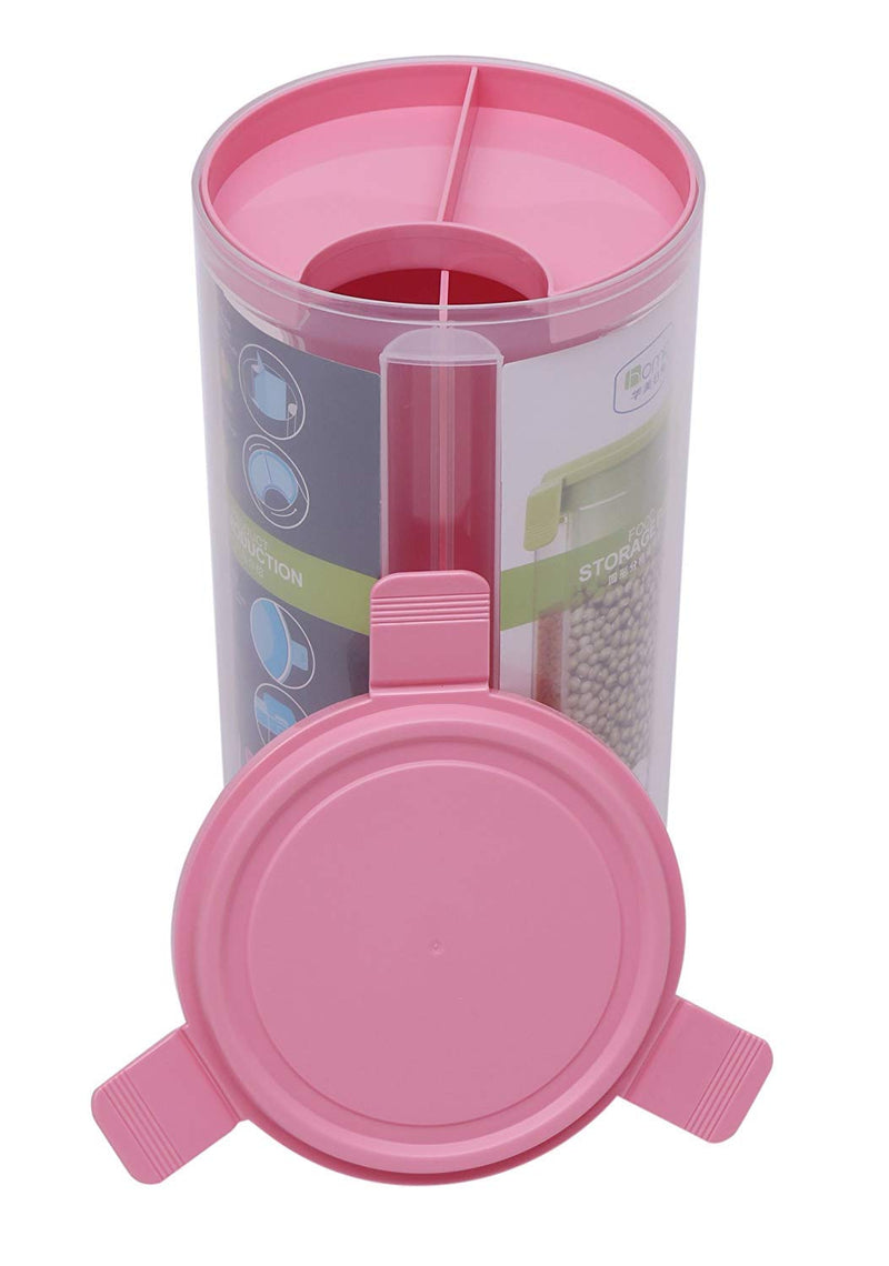 3 in 1 Airtight Cereal Storage Jar - 1500 ml ( Random Colour ) By AK - 1 PC