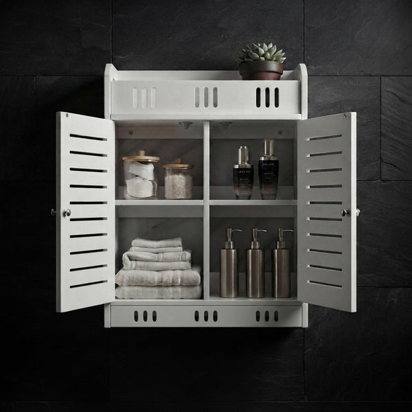 Wall Mounted PVC Bathroom [38] Storage Cabinet With By Miza
