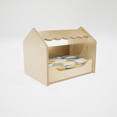 The Fuzzy Pad Canopy Tri Pet Bed Without Mattress By Miza