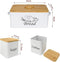 Bread Box And 3-Piece With Sugar Tea Coffee Containers Sets For Kitchen Countertop By MA-WH4