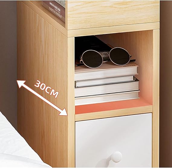 Narrow Bedside Modern Wooden Nightstand For Bedrooms By Miza