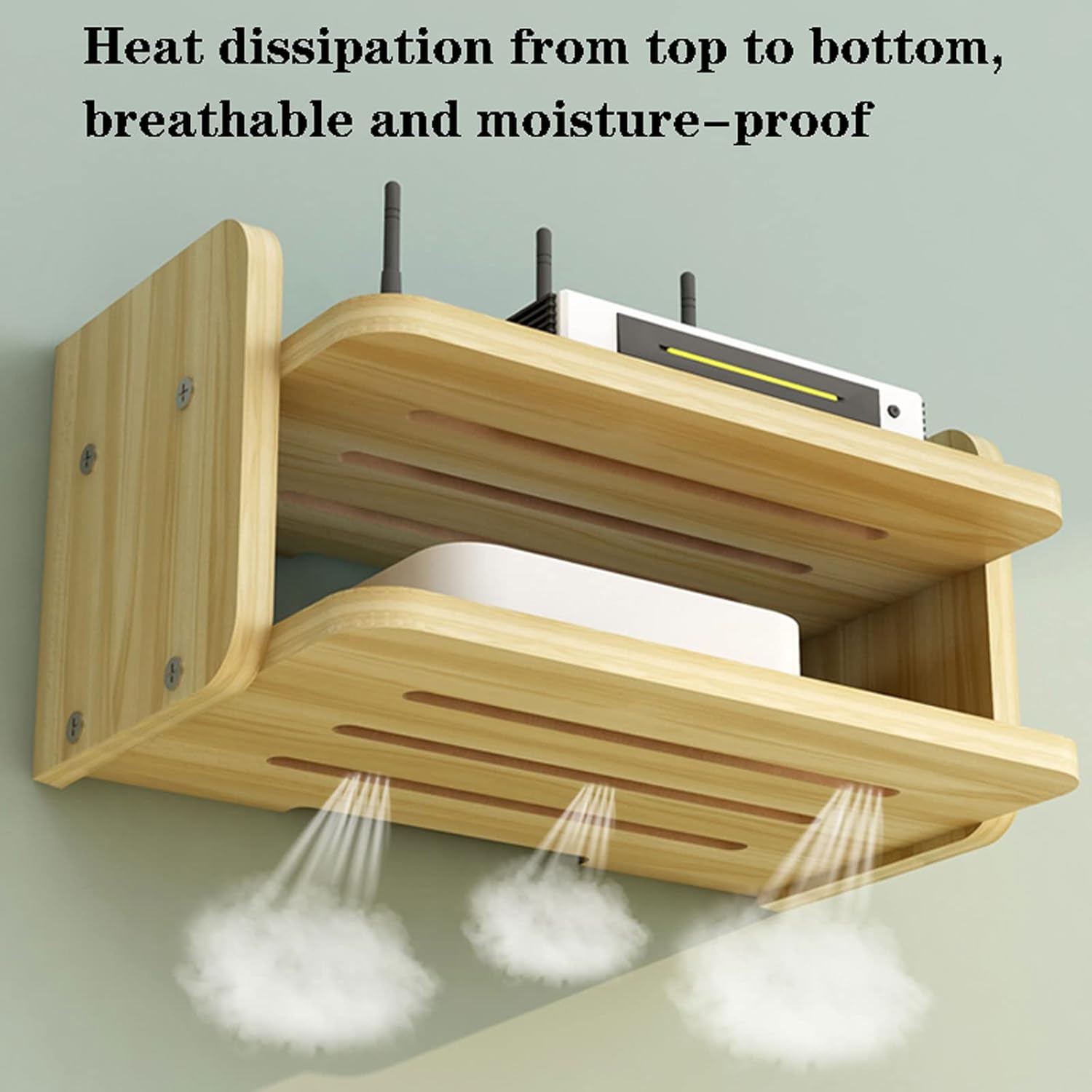 Wall-Mounted WiFi Router Floating Shelf By Miza