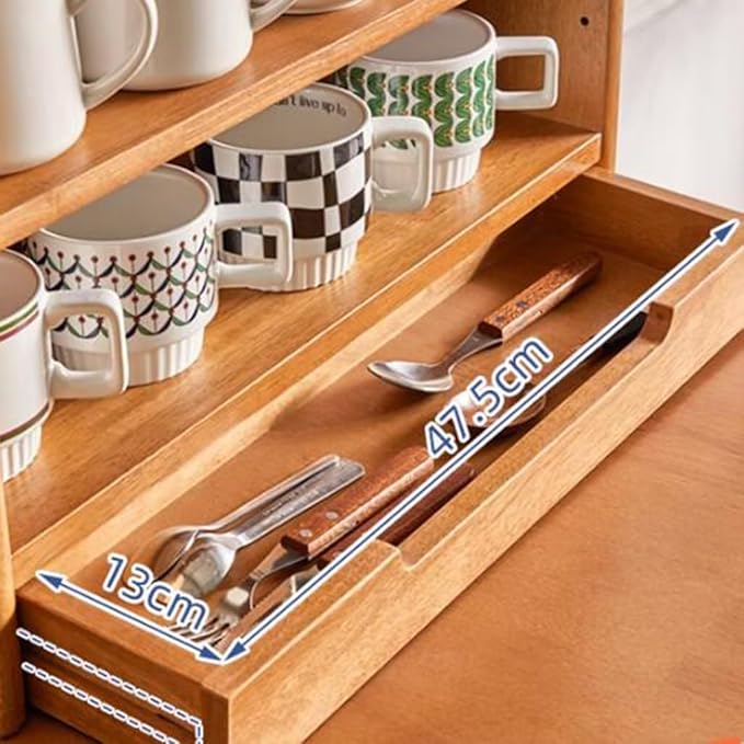 4 Tier Wooden Coffee Tabletop Rack For Kitchen By Miza