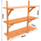 3 Tier Wooden Floating Wall Shelves Elegant Storage And Display Solution For Any Room By Miza