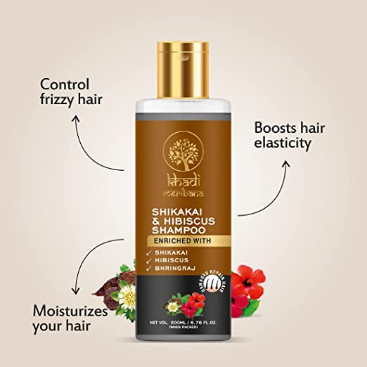 Khadi Meribana Pack of 2 Meribana Shikakai & Hibiscus Shampoo With Bhringraj 200ml