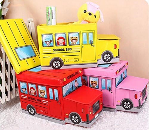 Kids School Bus Shape Storage Box By AK - 1 PC