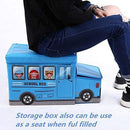 Kids School Bus Shape Storage Box By AK - 1 PC