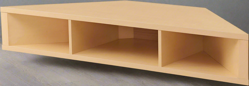 Modern TV Stand With Storage, Floating Corner Wall ,Wood Entertainment Center with Shelves By Miza