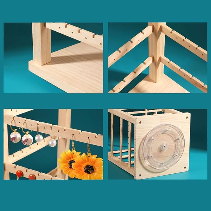 Creative Earring Rack Rotating Jewelry Display Rack By Miza