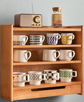 4 Tier Wooden Coffee Tabletop Rack For Kitchen By Miza