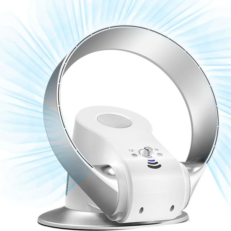 Surface Level Fan WOW Bladeless Surface / Wall Mounted Personal Air Circulation Fan With ...